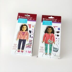 Lot of 2 American Girl Crafts Reusable Clings Paper Doll Stylist Set 2017 NEW